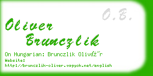 oliver brunczlik business card